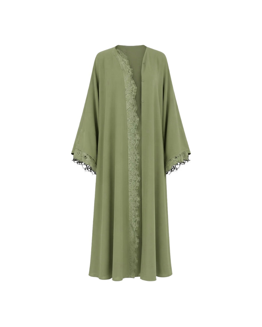 ABAYA DENTELLE — Matcha